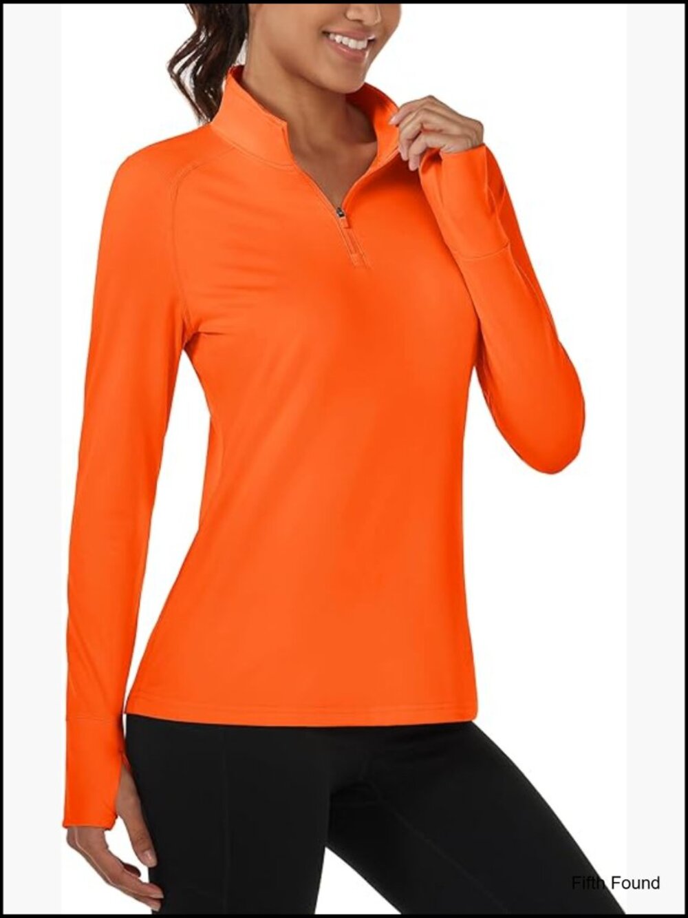 Quarter Zip Pullover Fleece Shirt Long Sleeve Athletic Running Top Thumb Holes